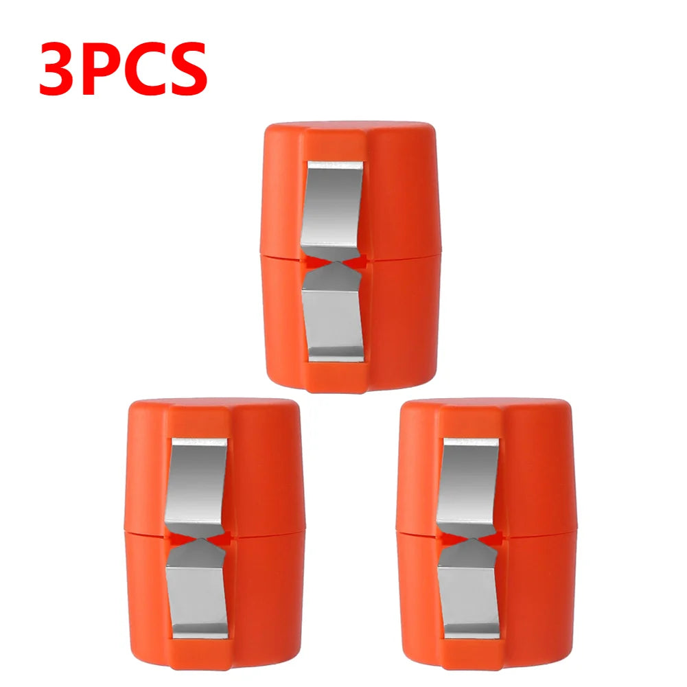 Three-piece eggshell opener tool set in red
