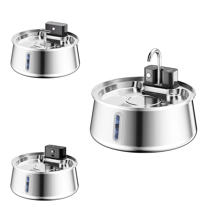 304 stainless steel pet water fountain with faucet spout