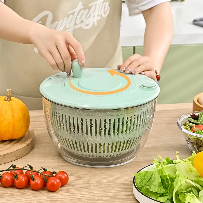 5L salad spinner for washing and drying lettuce and vegetables