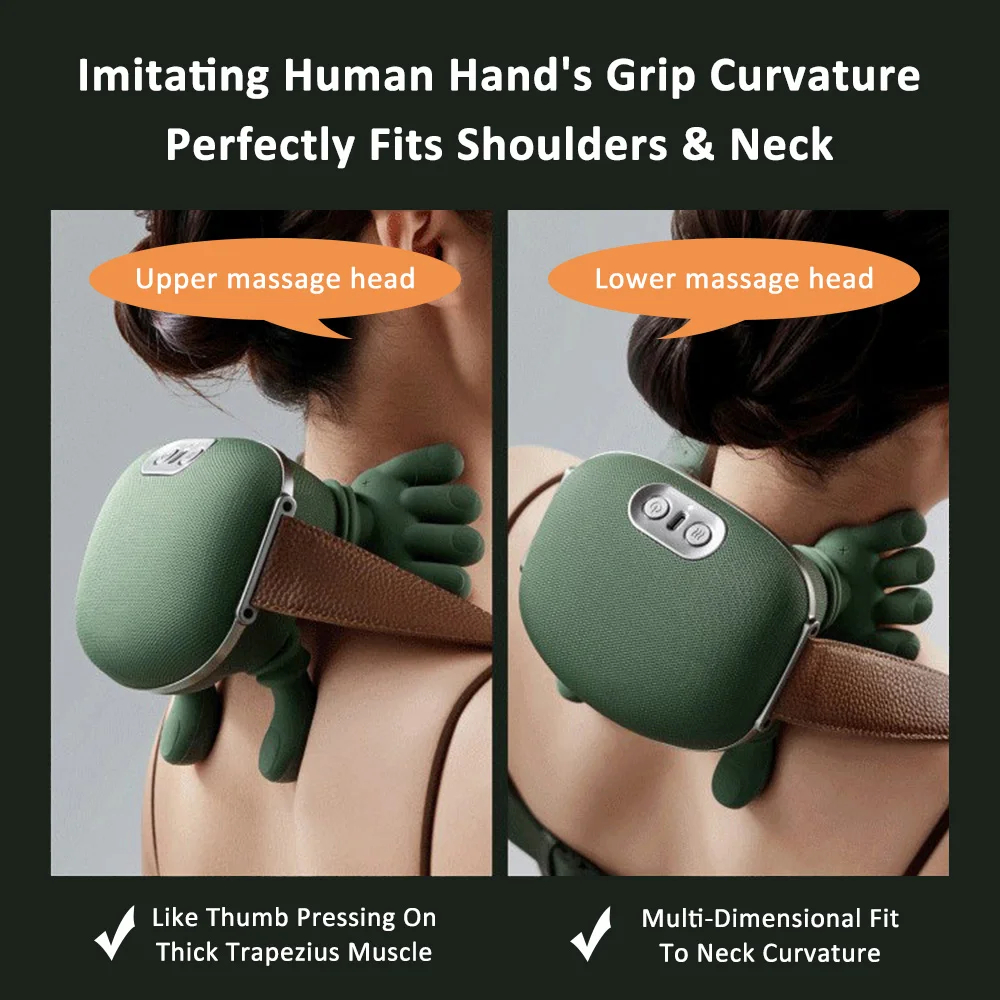 Neck & Shoulder Massager | Heated Bionic Hand Kneading Massager