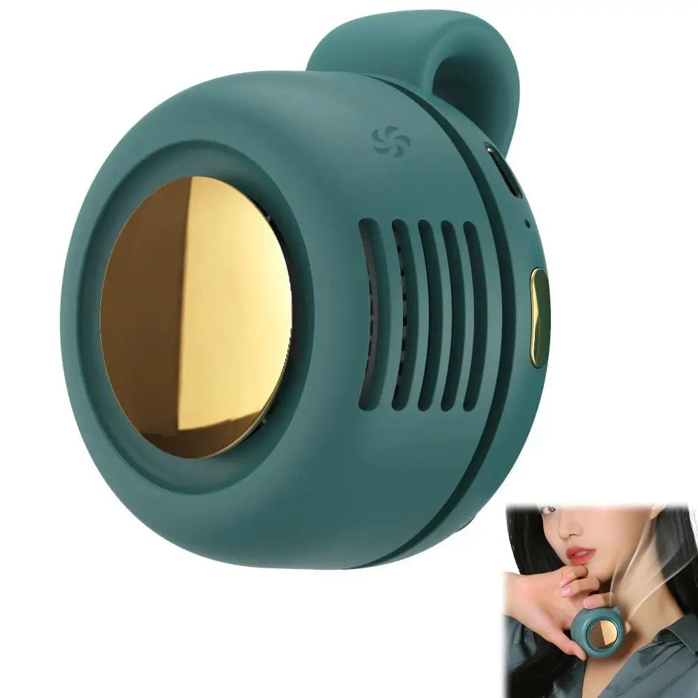 Teal and gold pet accessory with inset of person wearing it