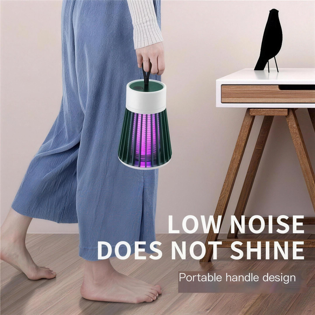 Portable mosquito lamp with carry handle for camping