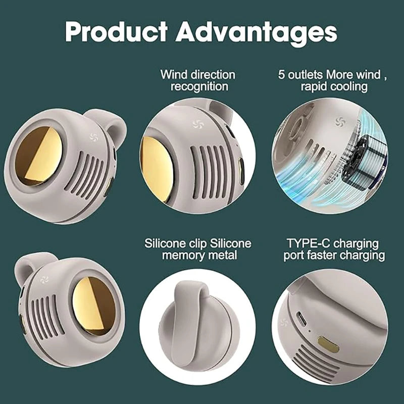 Product advantages of a cooling device with features listed on a green background