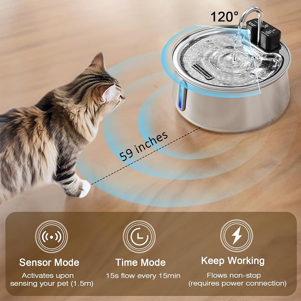 Rechargeable cordless pet water fountain for cats