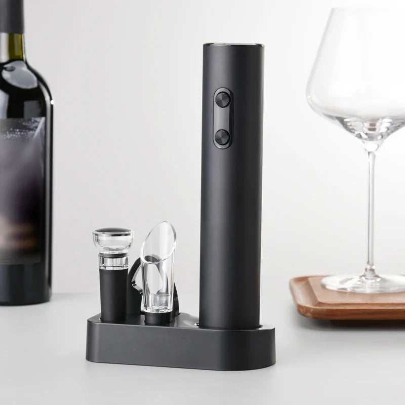 Automatic electric wine opener for removing bottle corks