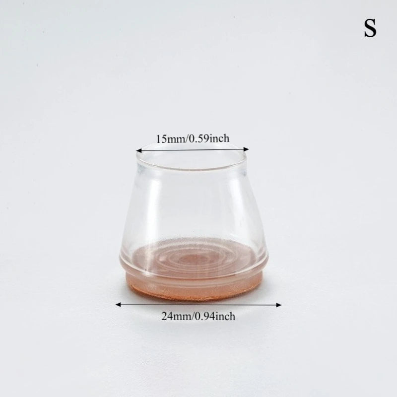 Clear glass container with measurements on a white background