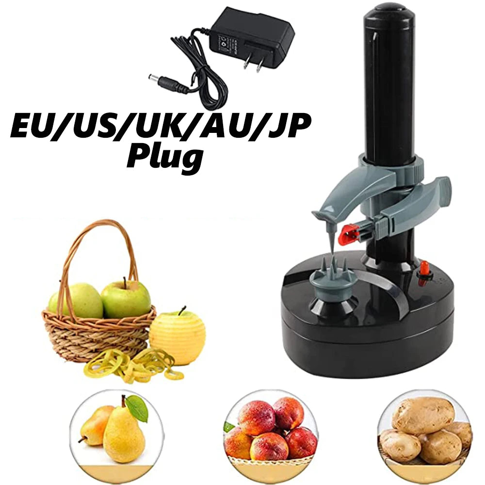 Automatic electric vegetable peeler with rotating holder