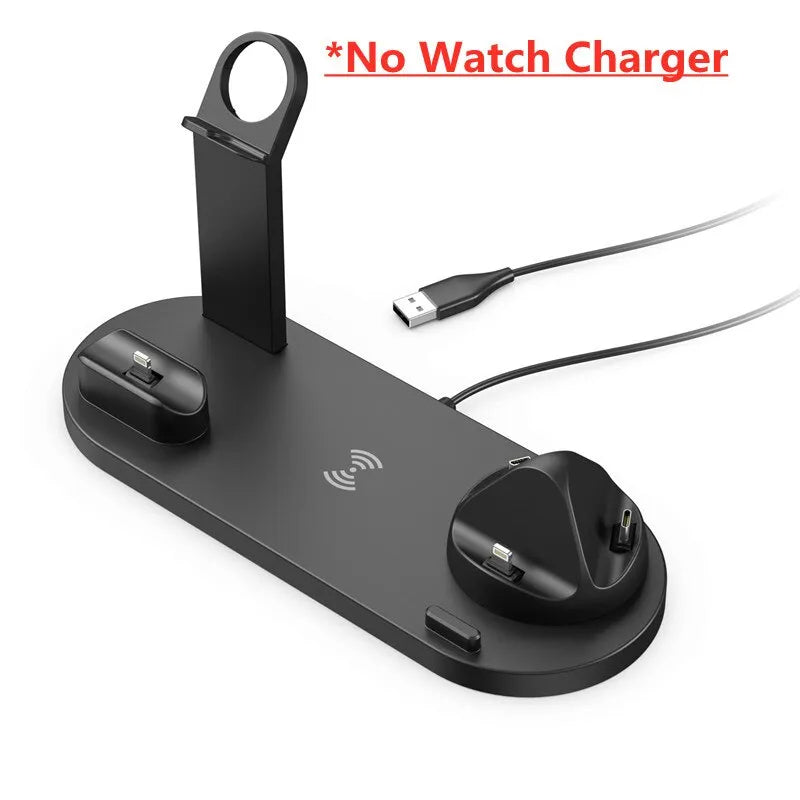 Black wireless charging station for organized desk setup