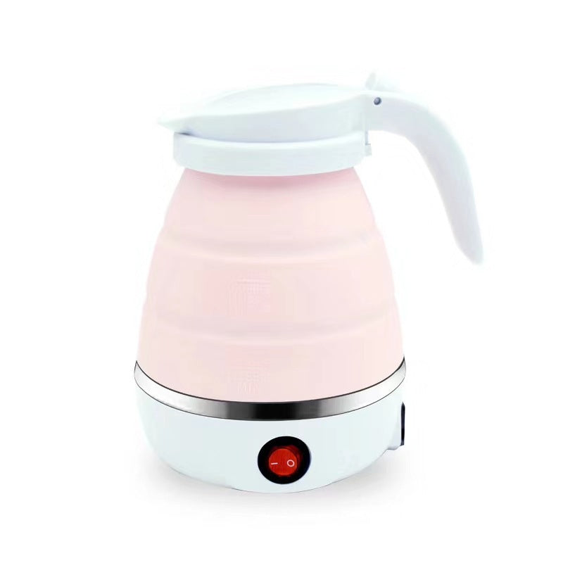 Collapsible travel kettle designed for compact luggage storage