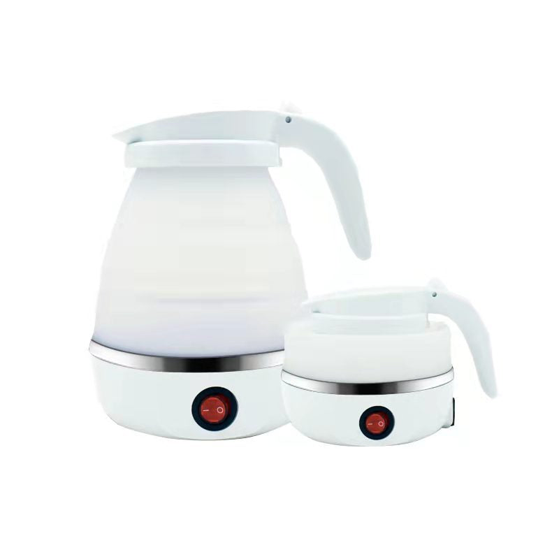 Compact travel kettle folded down for easier packing