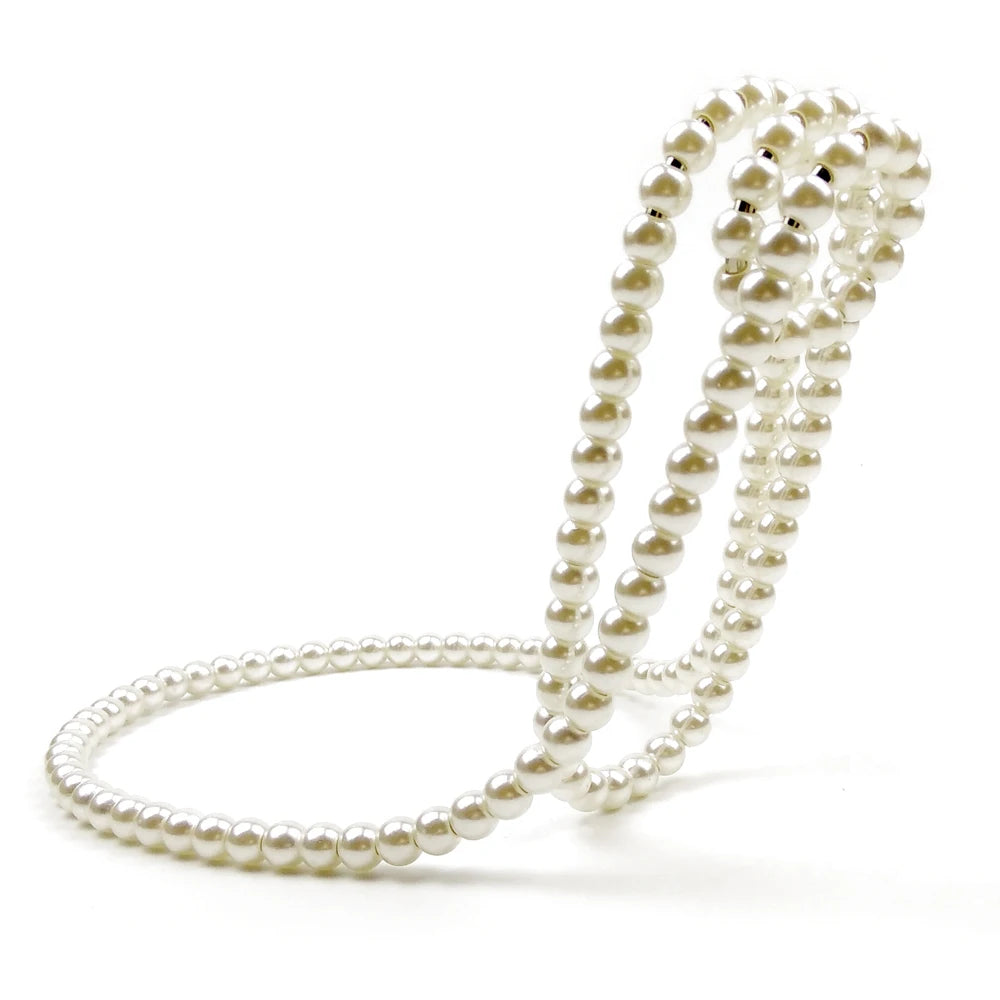 Pearl necklace on a white background