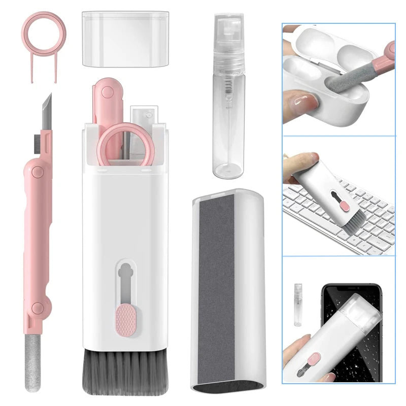 Earbud cleaning kit for charging cases and small openings