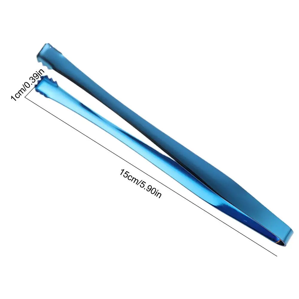 Blue metal rod with measurements on a white background
