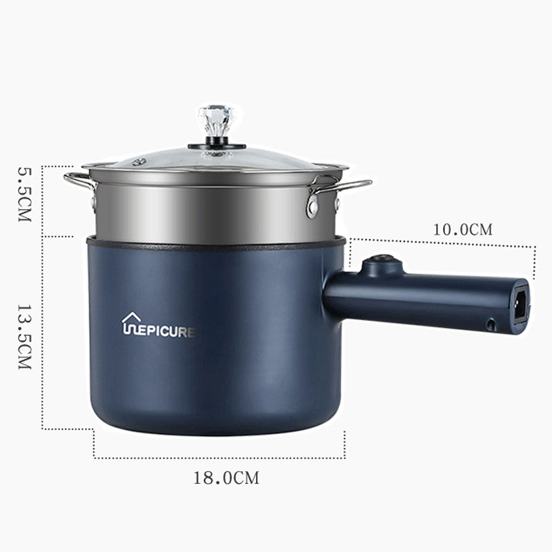 Double layer mini electric cooker with upper cooking tray