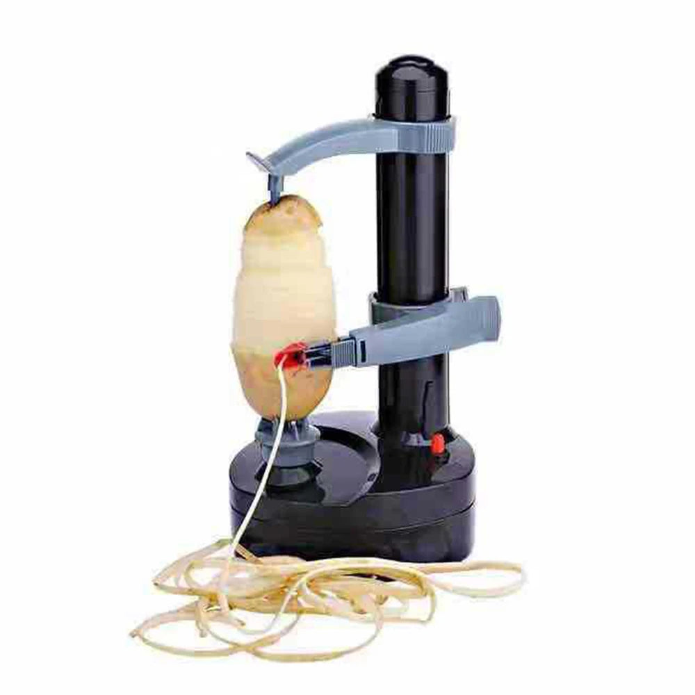 Electric potato peeler with automatic peeling blade