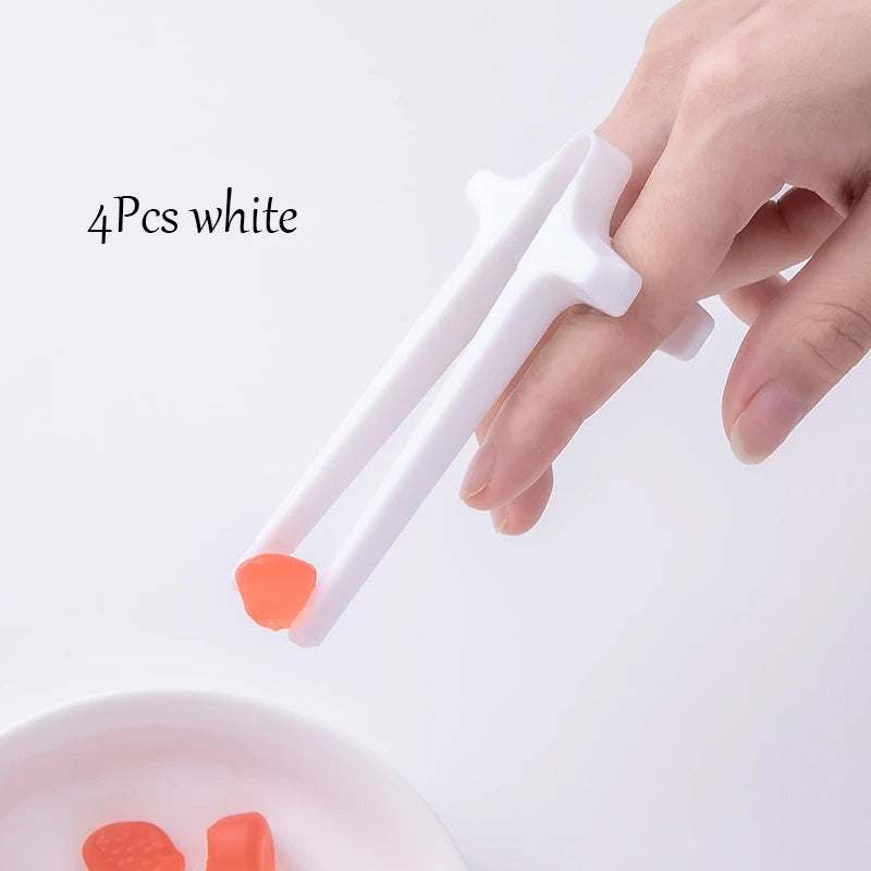 Hand holding a white tool with orange ends on a light gray background, labeled '4Pcs white'.