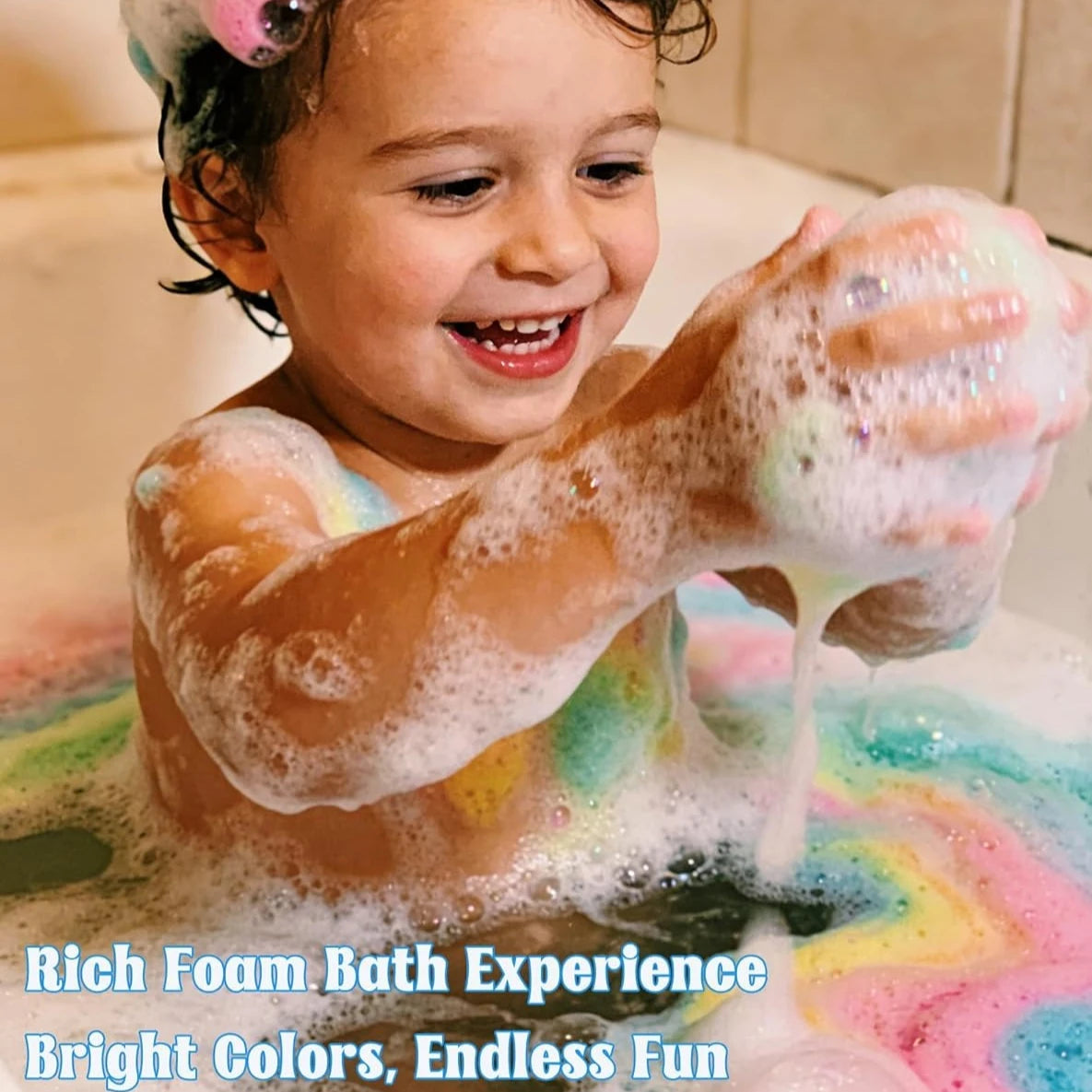 Kids bath bombs with hidden ocean-themed surprise toys