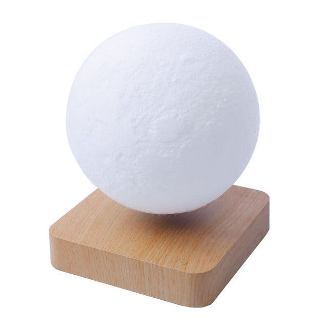 Levitating moon desk lamp for home and office decor