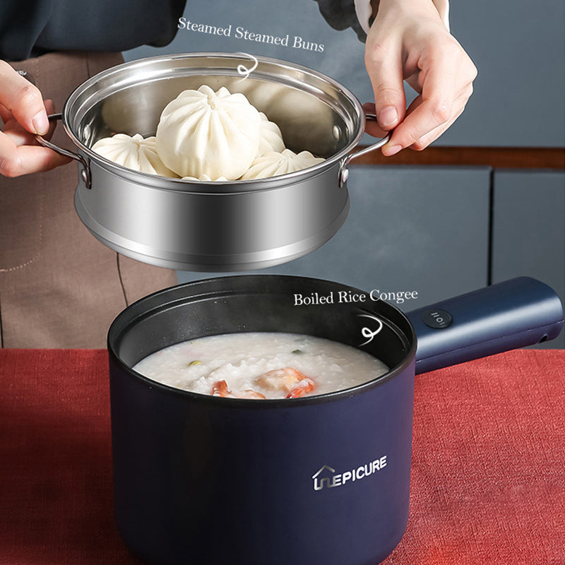 Mini electric cooker with non-stick inner cooking pot