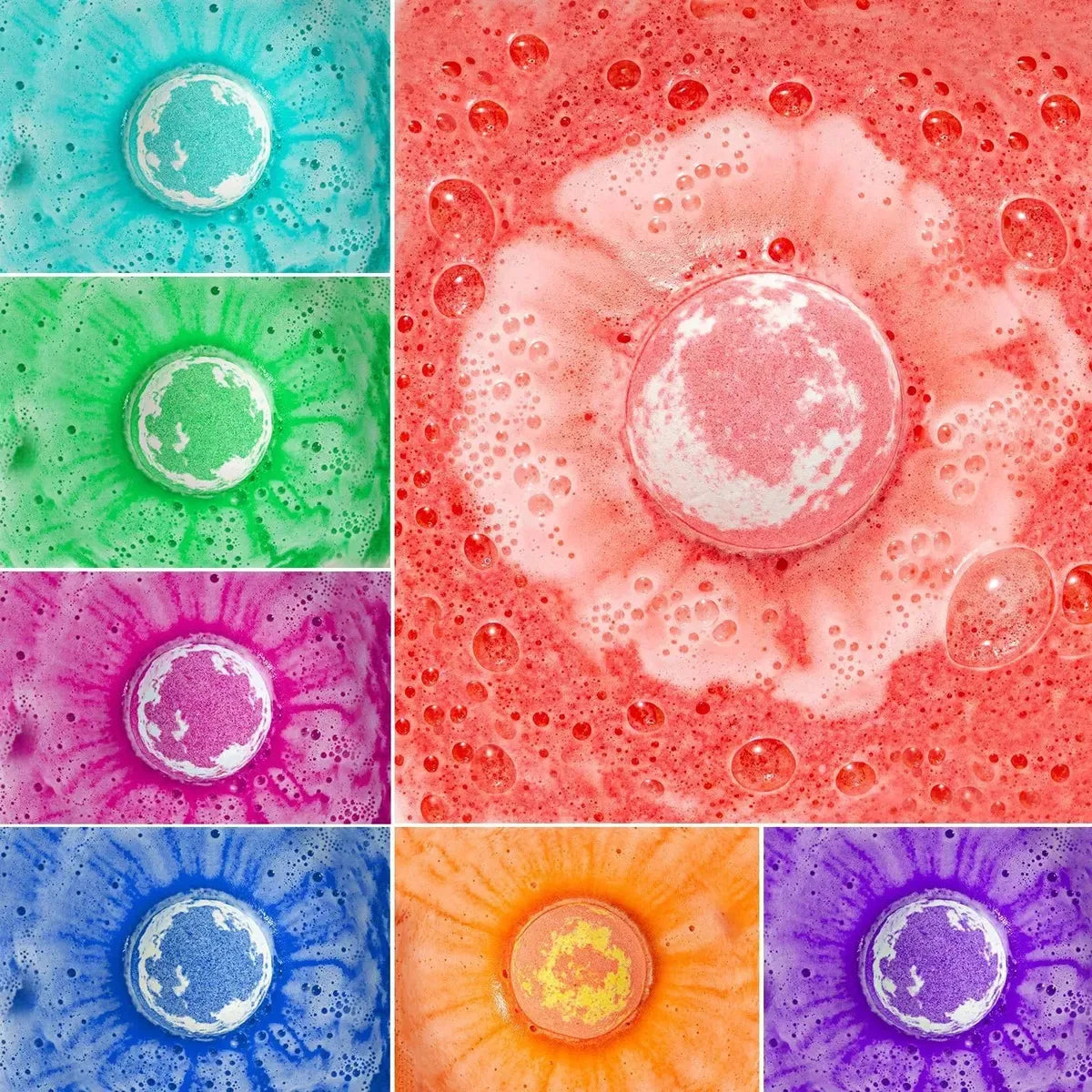 Ocean-themed bath bombs for kids with surprise toys