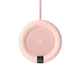 Pink smart mug warmer with digital LED temperature display