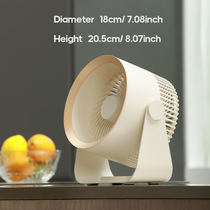 Portable desk fan for personal air circulation