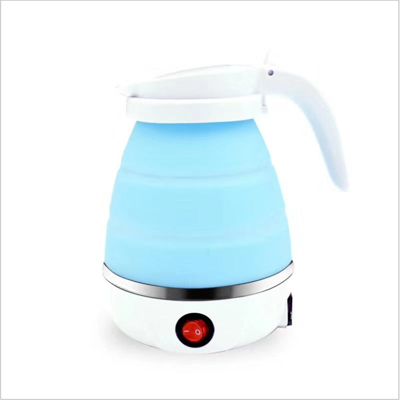 Portable travel kettle available in white pink and blue
