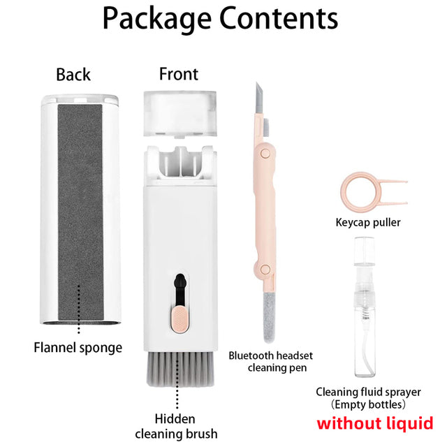 Compact portable tech cleaning kit for everyday electronics