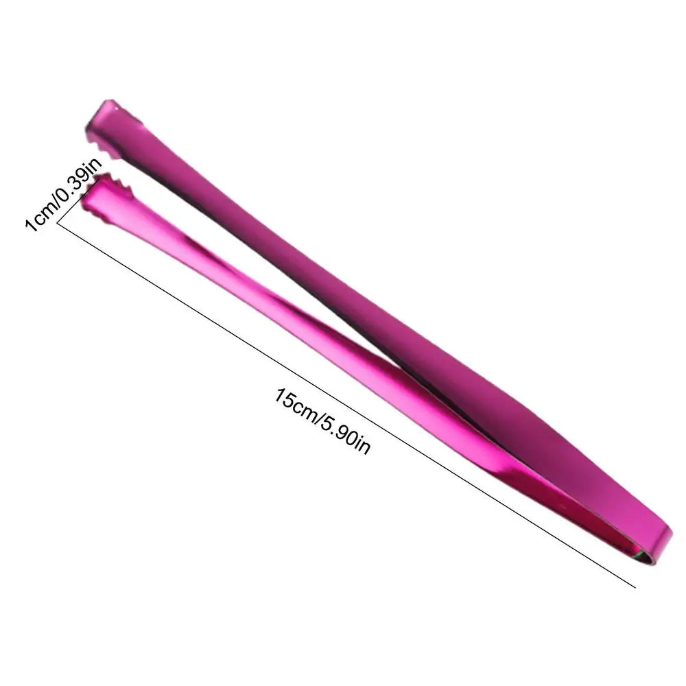 Two pink metal bars with measurements on a white background
