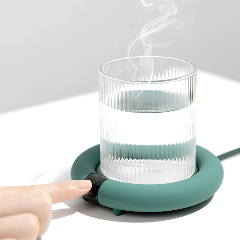 Smart electric mug warmer with LED temperature display