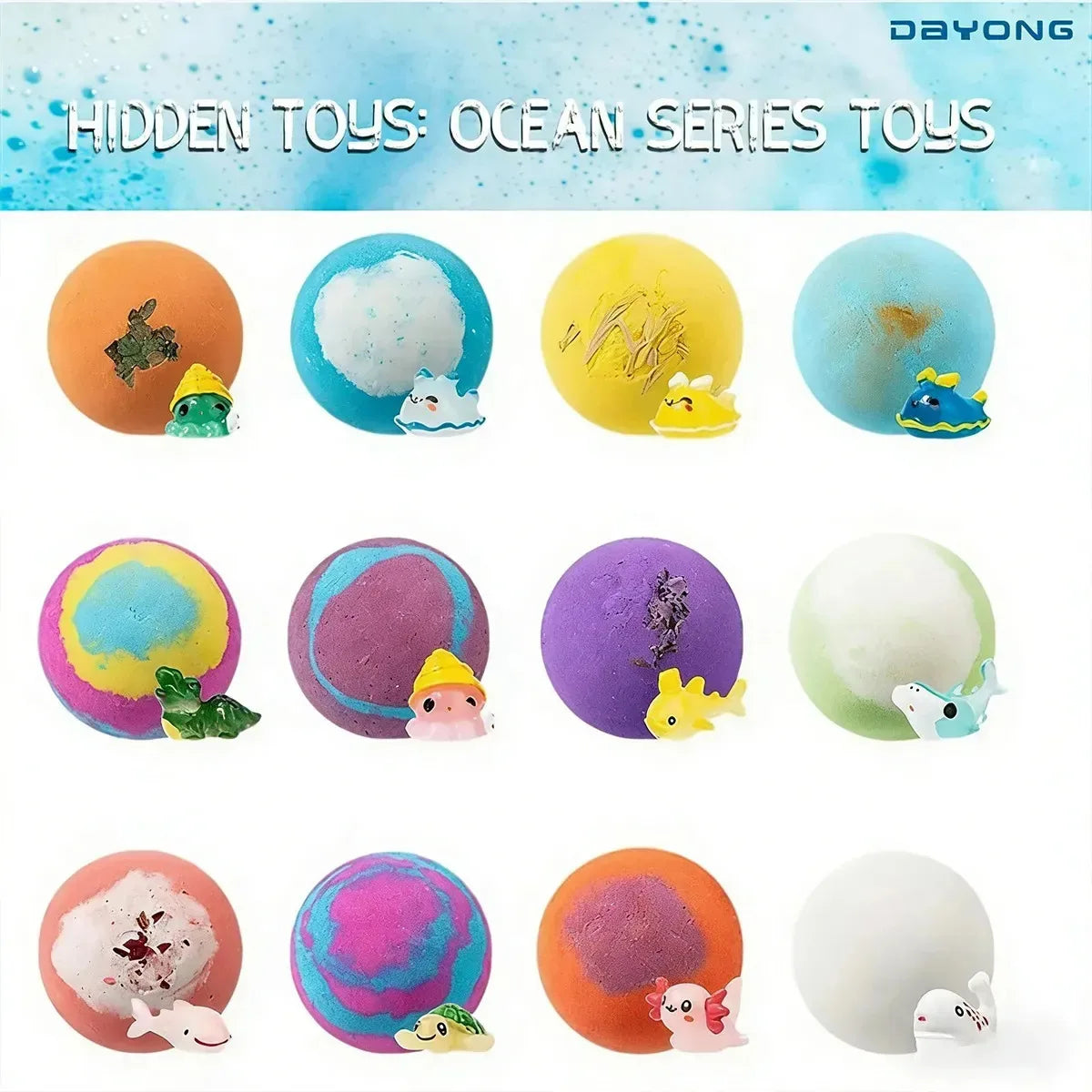 Surprise toy revealed from a fizzy kids bath bomb