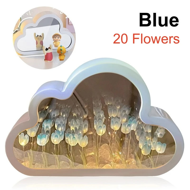 Warm LED flower lamp for bedside and bedroom decor