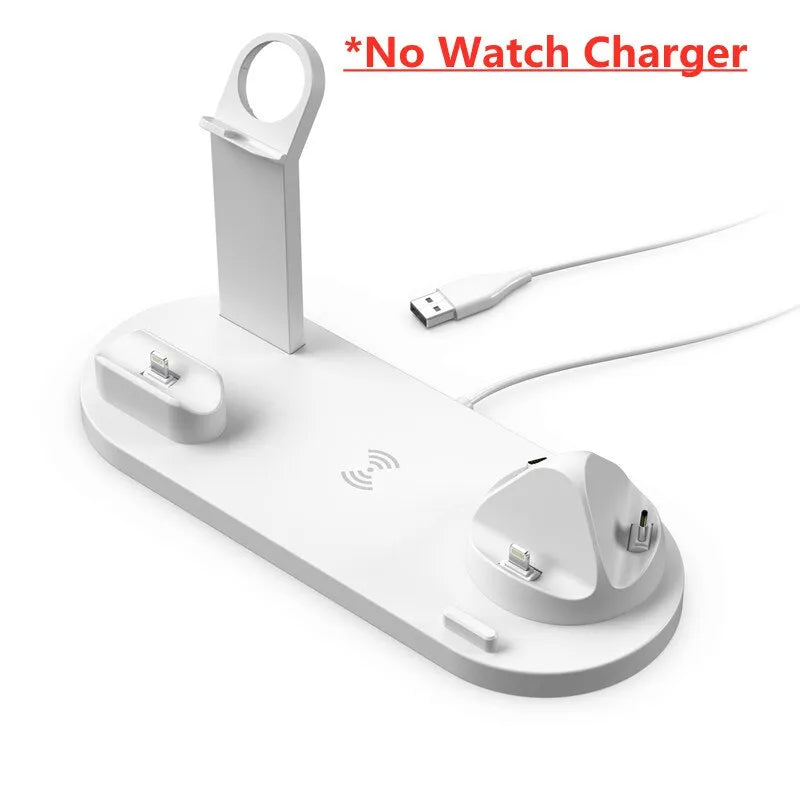 White multi-device charger stand for home and office desk
