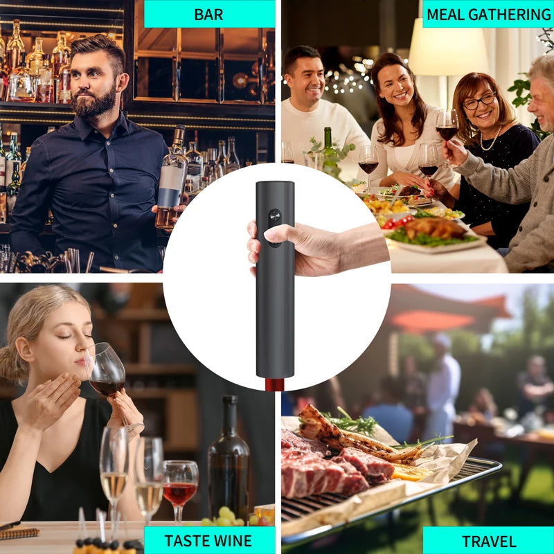 Electric wine opener gift set for wine lovers