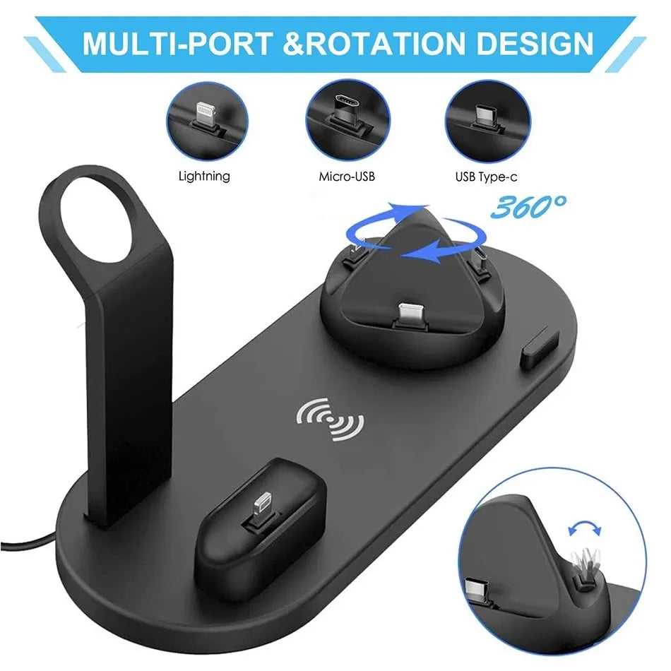 Wireless charger stand for compatible iPhone and mobile devices